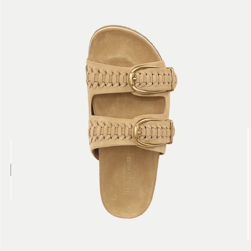 Veronica Beard Paige Buckle Sandal, Desert, 6.5, NWT